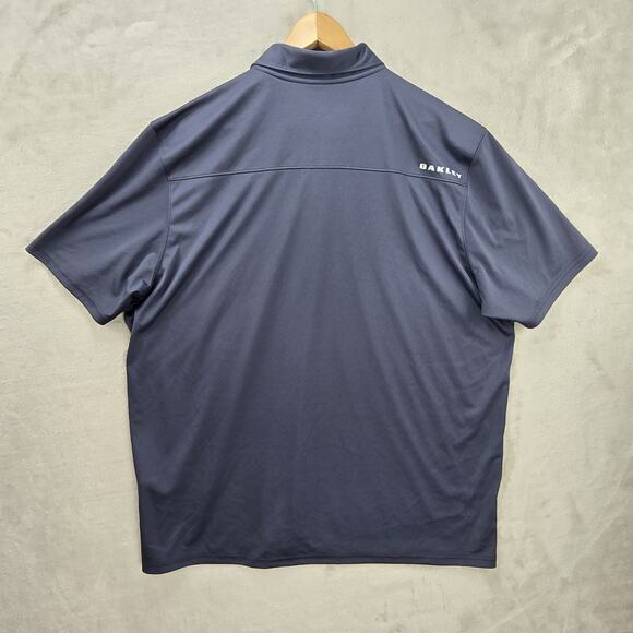 Oakley Polo Shirt Mens XXL Aero Stripe Mashie Golf Performance Green Gray White - Picture 8 of 11